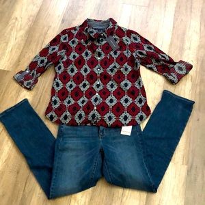 Tommy Hilfiger Heritage Printed roll tab Shirt